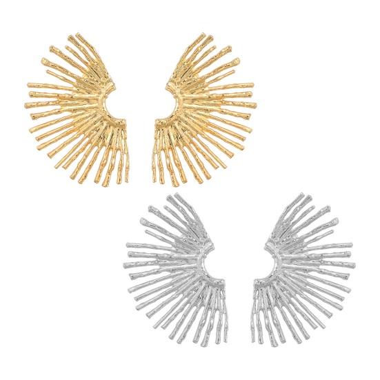 1 пара женских ушей, полые в форме цветка, серьги-гвоздики из нержавеющей стали с гальваническим покрытием, противоскользящие, легкие