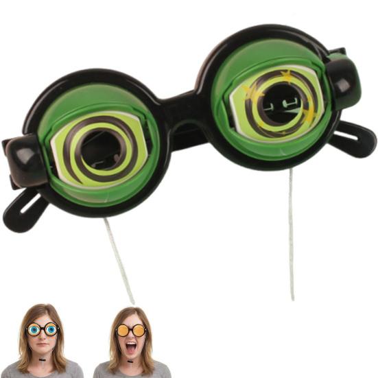 Crazy Eyes Googly Glasses Toy Winking Glasses with Pull-String Blinking Action Fun Novelty Prop for Kids Party Stage Performance
