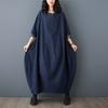 Women 2025 New Plus Size Spring Dress Denim Long Sleeve Blue Dress Loose Basic Dresses Vintage