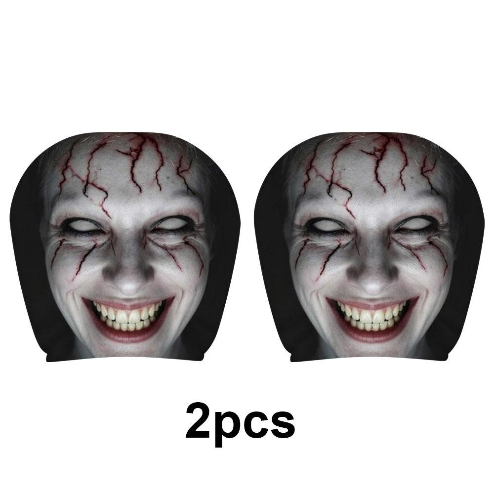 Elastic Stretch Fabric Halloween Car Headrest Covers Auto Interior Decoration Cover Daily Driving