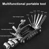 Bike Repair Kits 16-in-1 Bicycle Multi-tool with Tire Levers Hex Spoke Wrench Foldable
