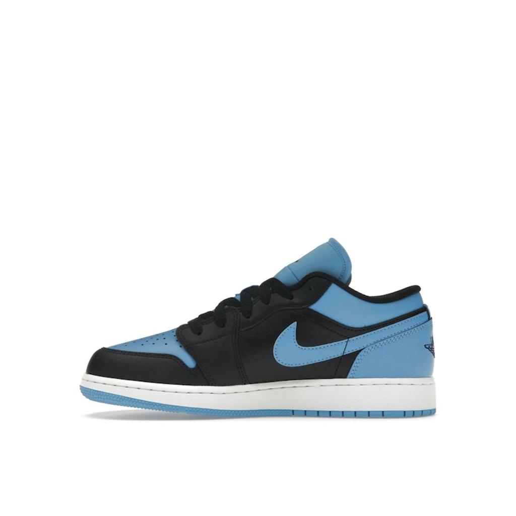 Кроссовки Air Jordan 1 Low GS University Blue Kids Черный Белый 553560-041
