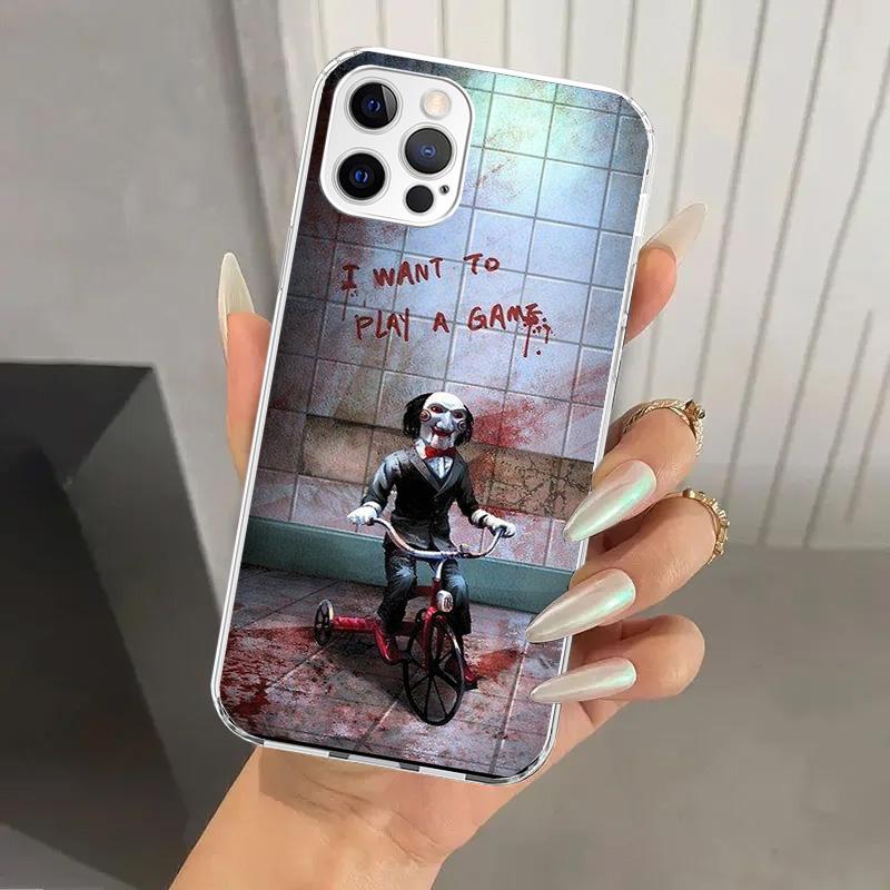 The Jigsaw Killer Horror Phone Case for Iphone 17 Air 16 15 Plus 14 13 Mini 12 11 Pro Max 16E 7 8 SE 2020 Soft Funda Print Shell