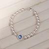 Блестящий элегантный жемчуг синий камень браслет для женщин свадебная вечеринка ювелирные изделия подарок