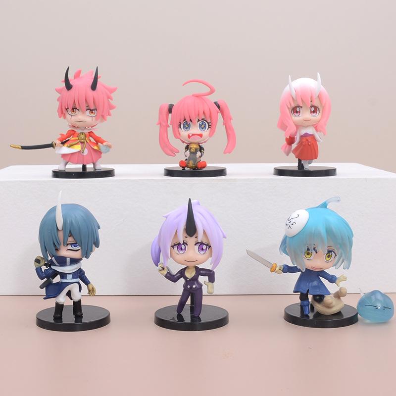 6 шт. Аниме Tensei Shitara Slime Datta Ken Римуру Темпест Тэнсэй Другой мир Бенимару Сюна Сион Набор Модель Игрушка Подарок Коллекция