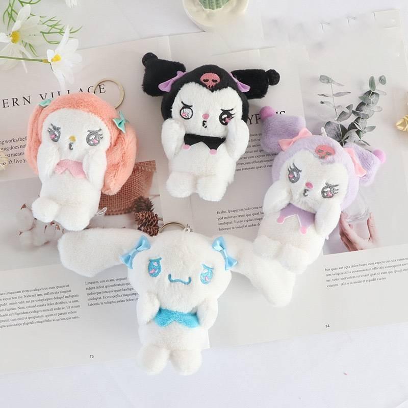 Очаровательный плюшевый брелок Sanrio, очень мягкий Cinnamoroll, Kuromi, Melody, подвеска для сумки