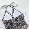 Leopard Metal Rings Halter Cut Out Monokini Women Swimwear One Piece Swimsuit Female High Leg Cut Bather Bathing Suit Swim