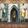2D Fantasy Medieval Castle Knights Background Cloth for Halloween LARP Party
