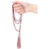 Womens 108 Mala Prayer Beads Wrap Necklace with Long Tassel Healing Crystal Stone Necklaces Yoga Meditation Reiki Quartz Jewelry