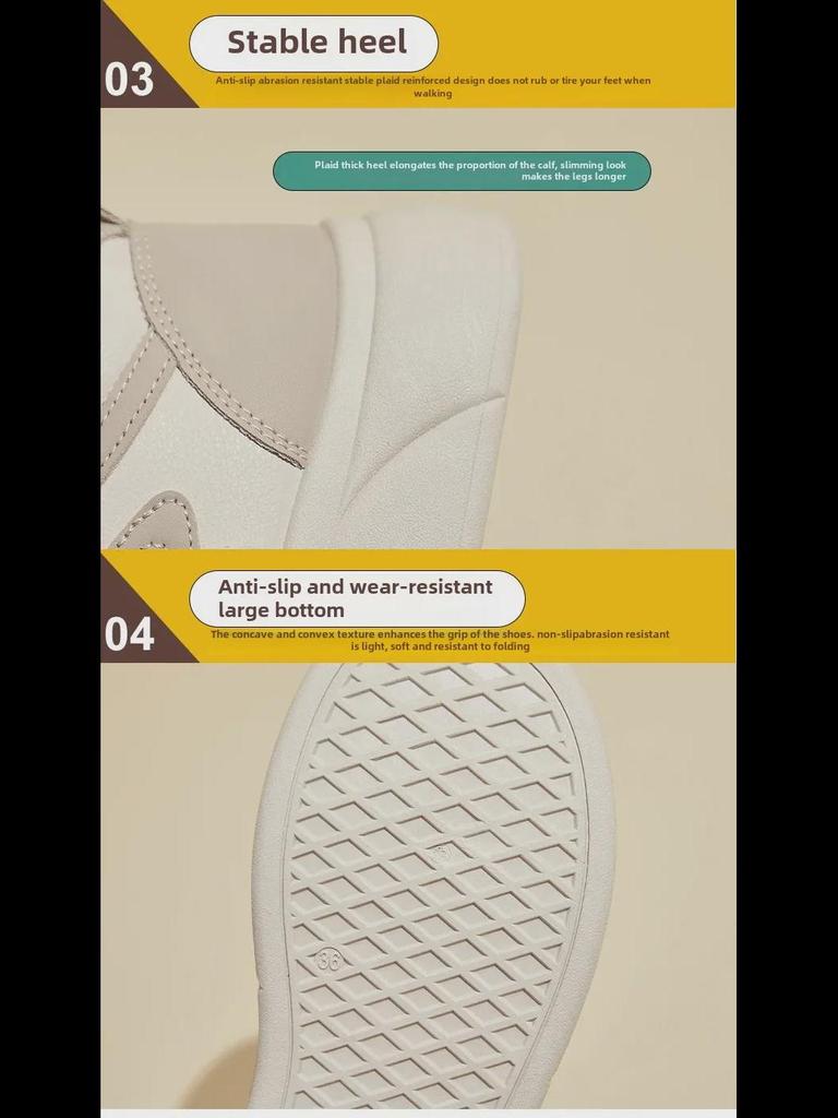 2024 Winter White Plus Velvet Thick-Soled Heightening Sports Shoes - New Korean Style for Women, SH909