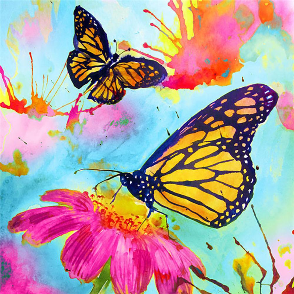 Diy 5D алмазная живопись Бабочка Цветок Алмазная вышивка набор крестиков мозаичная картина украшение дома подарок на Новый год