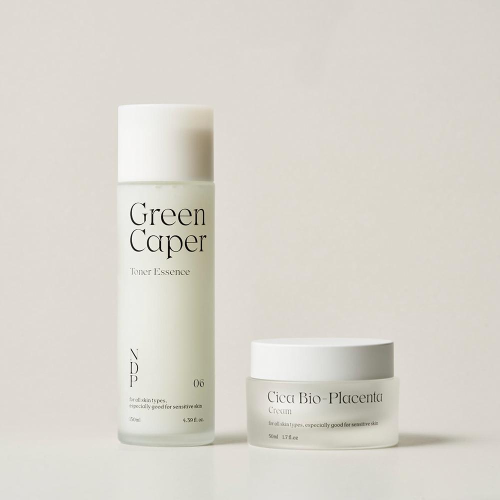 Natural Derma Project Набор из 2 предметов: тонер-эссенция Green Caper + крем Cica Bio Placenta
