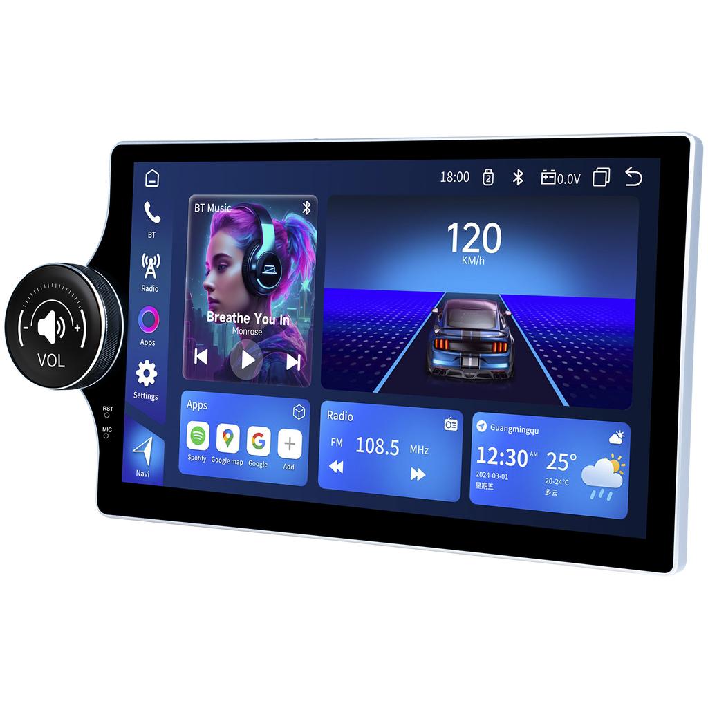 10,1-дюймовый Android Double 2 DIN Car Radio Stereo Multimedia Player GPS Navi Wifi EU-Maps USB DVR Camera-AHD Carplay Audio