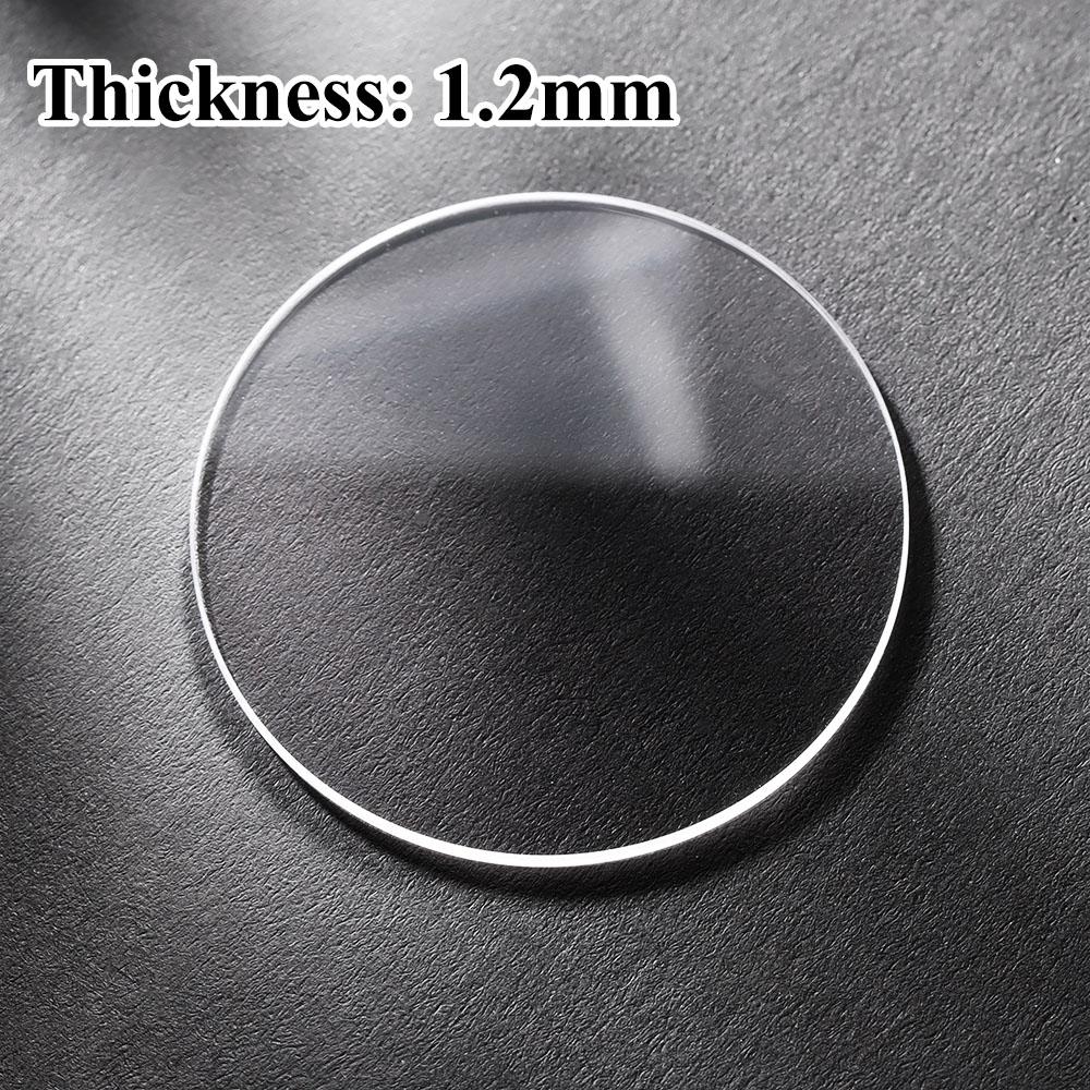 Flat Sapphire Glass Thickness 1.0/1.2mm Diameter 28-32mm Circular Transparent Crystal Mineral Glass Watch Part Watch Accessories