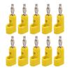 10pcs 4mm Stackable Banana Plug Connectors Solderless Banana Plugs for Security AccessoriesYellow