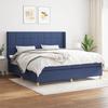 VidaXL Slat Bed Base with Mattress, Upholstered Bed with Headboard, Double Bed, Adult Bedroom Bed, Modern, 3132023