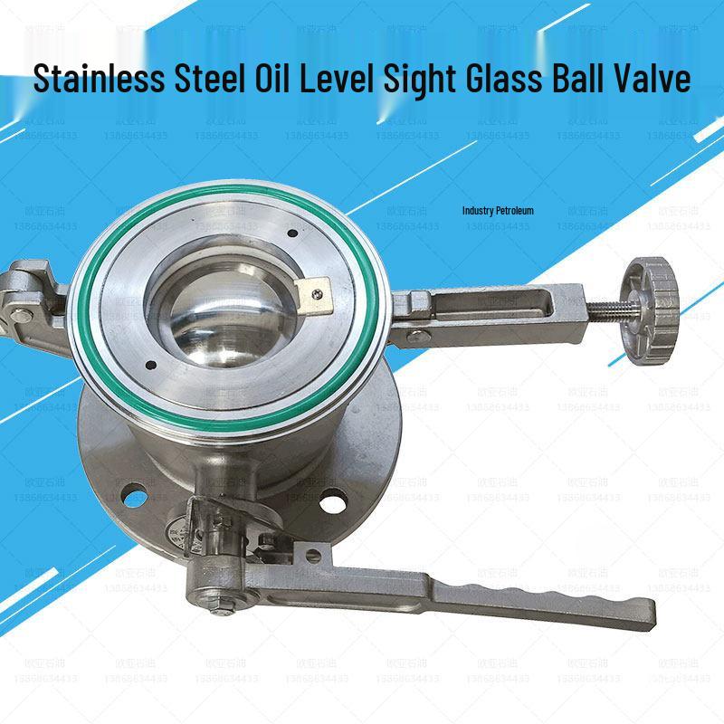 Double-Sealed Stainless Steel DN100/4-Inch Sight Glass Ball Valve for Oil Depot