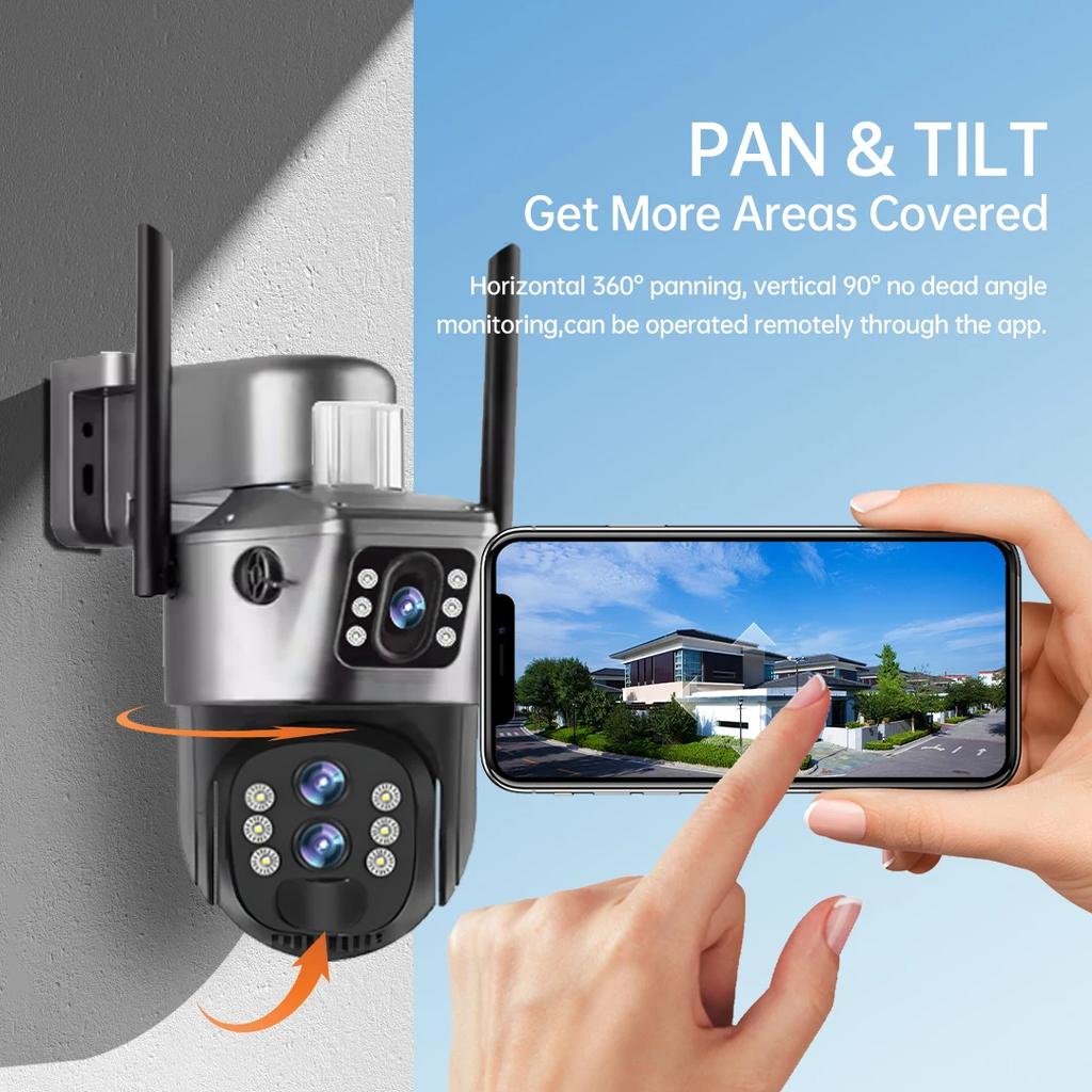 LS VISION 6K 12MP Solar Cameras 4G Sim Outdoor Three Lens 10x Zoom Surveillance IP Wireless CCTV AI Tracking Camara 360 Security Cam V380