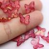 50 шт. 11 мм стереоскопические стеклянные бабочки свободные бусины DIY градиент цвета бусины ювелирные изделия ожерелье изготовление браслетов