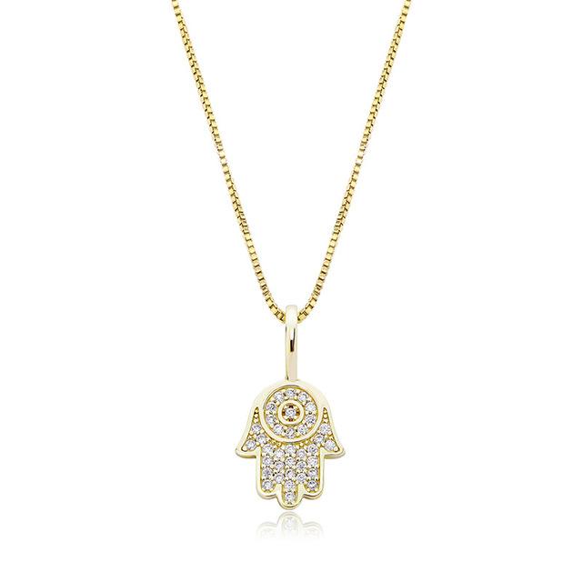 Роскошные подвески из стерлингового серебра 925 пробы в виде руки Фатимы, ожерелья для женщин и мужчин, хип-хоп, цирконий, Хамса, ожерелья, вечерние ювелирные изделия