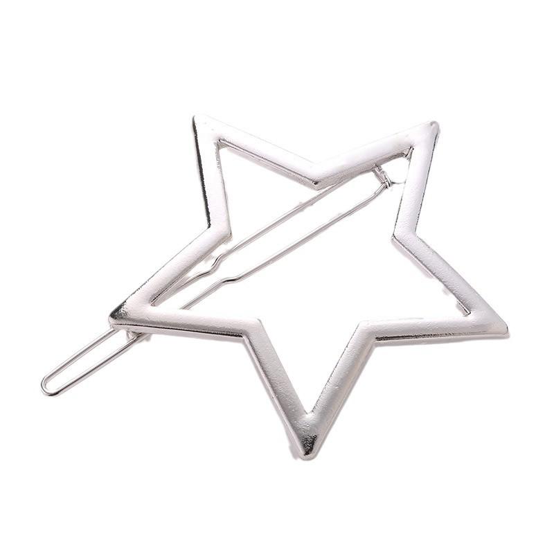 Korean Style Hollow Star Hair Clip – Minimalist Metal Side Clip for Women & Girls, Versatile Hair Accessory for Daily Wear