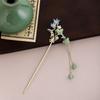 Новая китайская кисточка-листок, кисточка, заколка для волос в древнем стиле, простая заколка для волос в придворном стиле, цветок, бабочка, жемчуг, заколка для волос для ханфу, женская