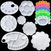 White Alternatives Paint Pigment Tray Watercolor Round Palette Art Paint Tray Plastic Palette