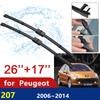 For Peugeot 207 207CC 207SW Cc Sw 2006~2014 2007 2008 2009 Car Wiper Blade Front Windscreen Windshield Wipers Car Accessories