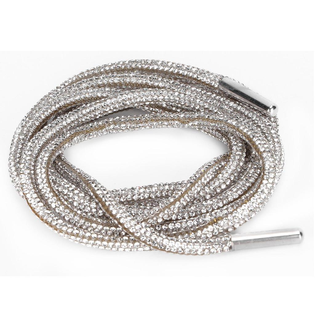 Rhinestone Shoelaces Personalized Round Clothing Belt Rope for Sneakers Remaking Clothing Decoration