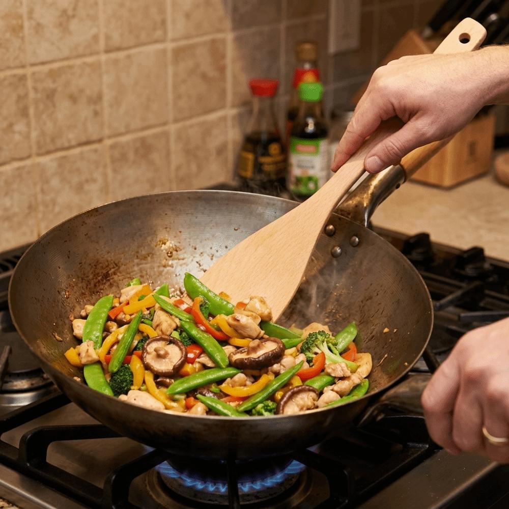 Wide Flat Shovel Head Kitchen Tools Solid Wood Cooking Shovel Cookware Utensil  Home Kitchen