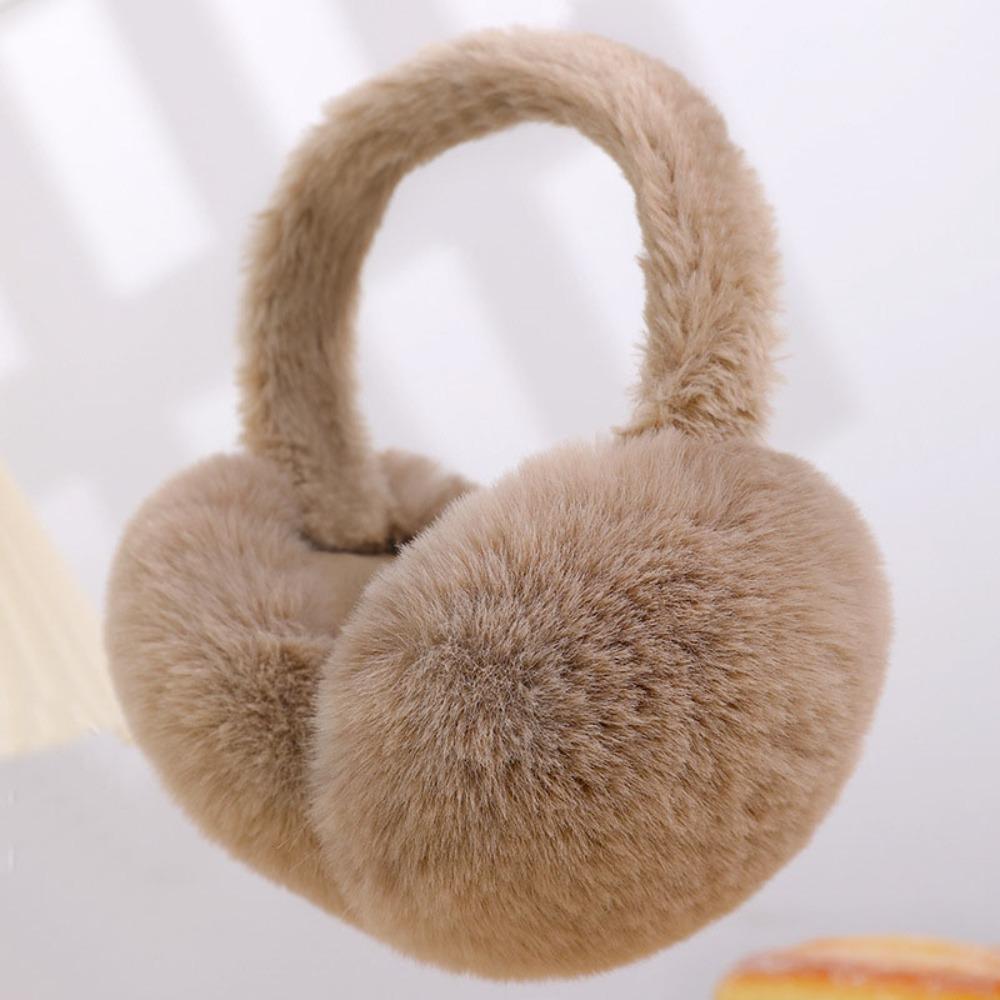 Solid Color Plush Ear Warmer Folding Ear Cover New Earflap Outdoor