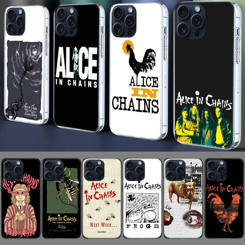 Rock Band Alice In Chains Clear Phone Case For Iphone 17 Air 16 Pro Max 15 Pro 14 Plus 17E 16E 11 13 12 Mini Cover Cases Fundas