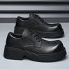 Original Niche High Sense Commuter Thick Sole Heightening Japanese Shoes Old Big Head Future Derby Shoes Black Trendy Shoes Men