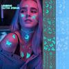 4pcs Luminous Glow Waterproof Temporary Tattoo Sticker Star Butterfly Flash Tatto Women Men Arm Body Art Fake Tattoos