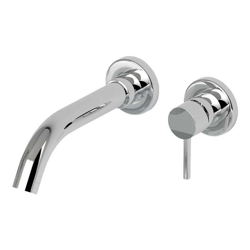 Смеситель для ванной комнаты, смеситель для раковины, раковина, матовый черный, горячая и холодная вода, настенный излив для ванны с современной ручкой-рычагом