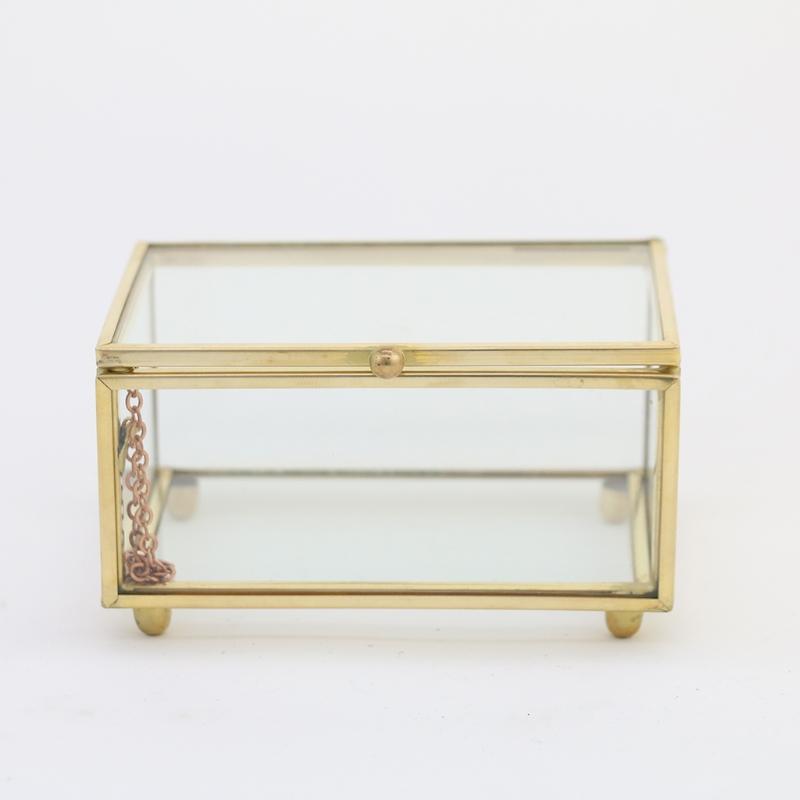 Прямоугольная шкатулка для украшений, декоративная наклонная крышка, витрина для памятных вещей, держатель для серег, браслетов, часов, домашний декор