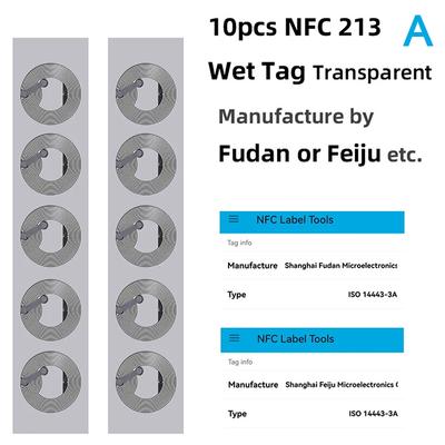 10 шт. Ntag213 Ntag215 NFC-тег наклейка 13,56 МГц Iso14443A этикетка телефон доступен Rfid клейкая этикетка