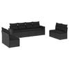 VidaXL Salon de Jardin avec Coussins 8 pcs, Canapés de Terrasse, Ensemble de Meubles de Patio, Mobilier d'Extérieur, Noir 3218835