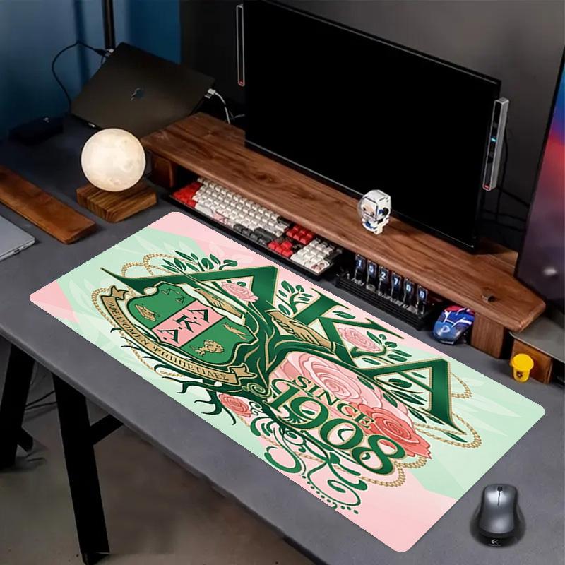 Alpha Kappa Alpha Print Mouse Pad, Anti‑Slip Desktop keyboard Mat, for PC Laptop Gaming Working Daily Use, Cool Festival Surprise Gift