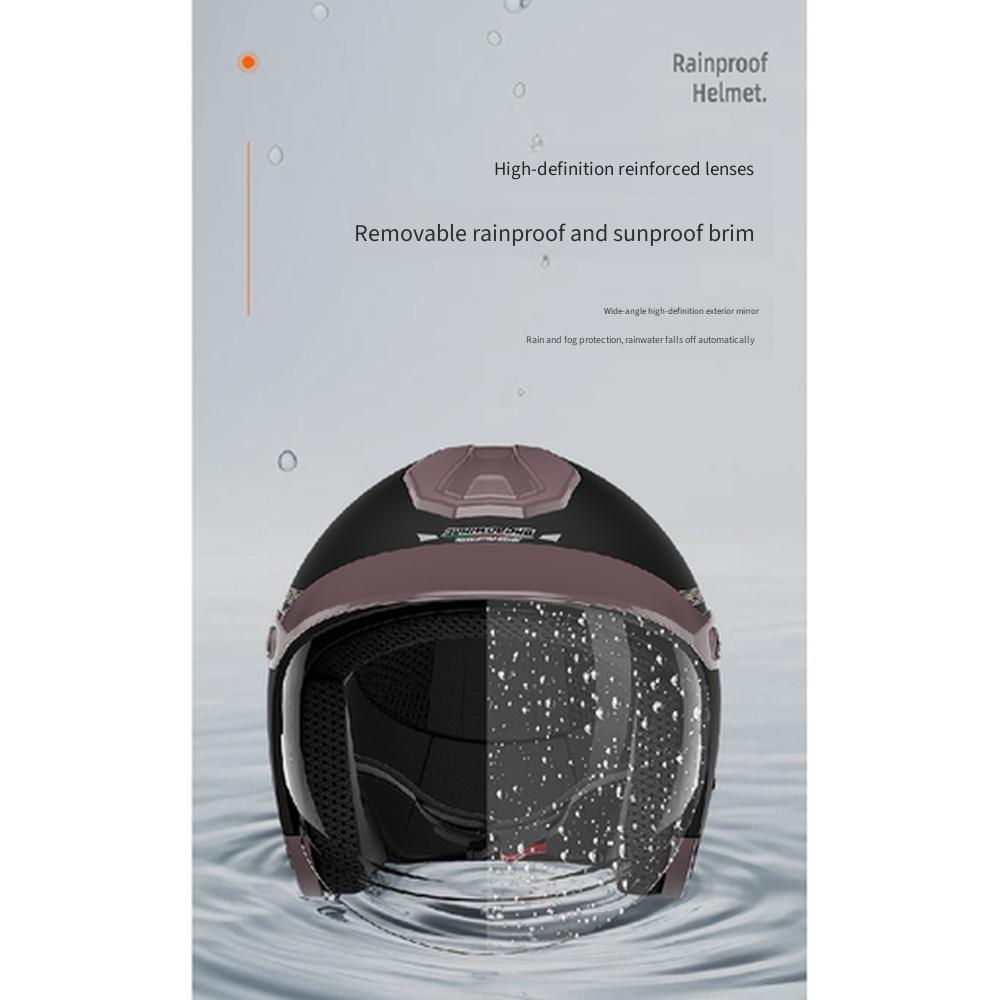 Men Electric Motorcycle Helmet Anti‑fog Warm Windproof Four‑Season Universal Safety Riding Helmet for E‑bike Scooter