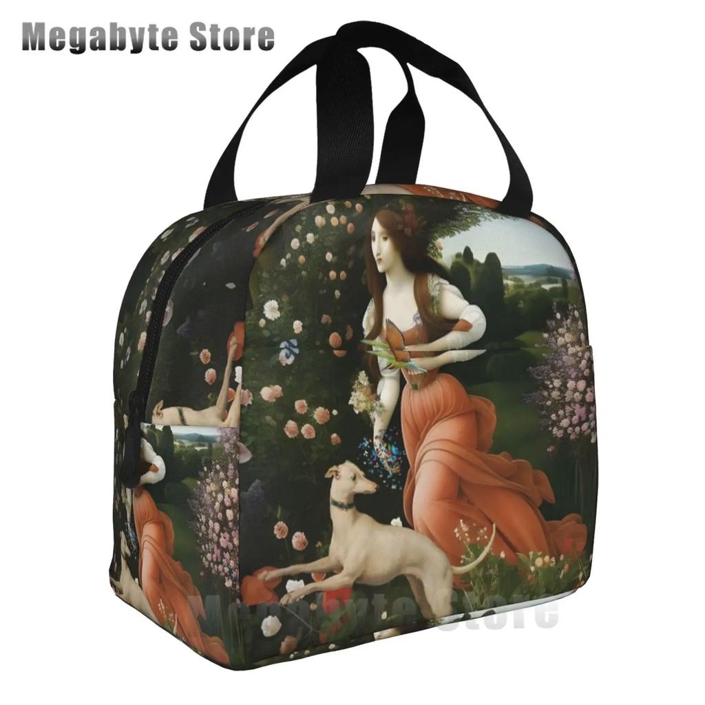 Садовая борзая собака Грейхаунд сумка для обеда холодильник изолированный ланч-бокс для школьников уиппет борзая собака портативные сумки для пикника