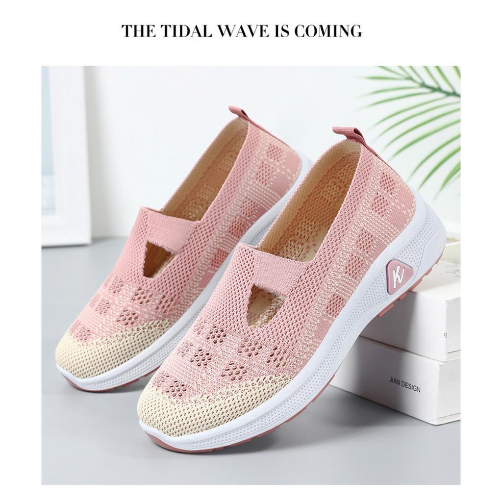 Женские летние новые дышащие и удобные туфли из ткани Single Shoe, туфли на одну ногу