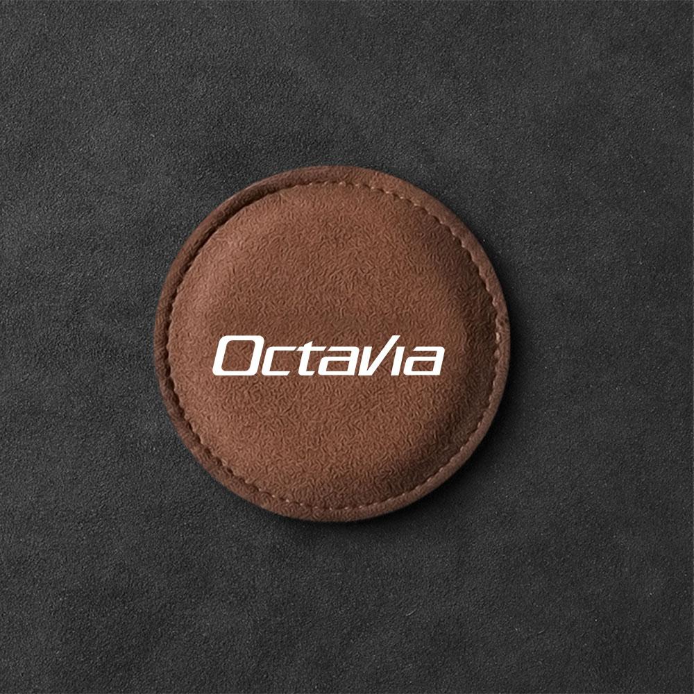 AAFM1 1/2/4pcs Car Water Cup Bottle Holder Anti-slip Pad Fur Mat For Skoda S Logo Octavia Mk3 Fabia 2 Superb 2 Kamiq Kodiaq VRS VII