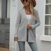 Autumn and Winter Women's Knitted Cardigan Loose Solid Colour Sweater
