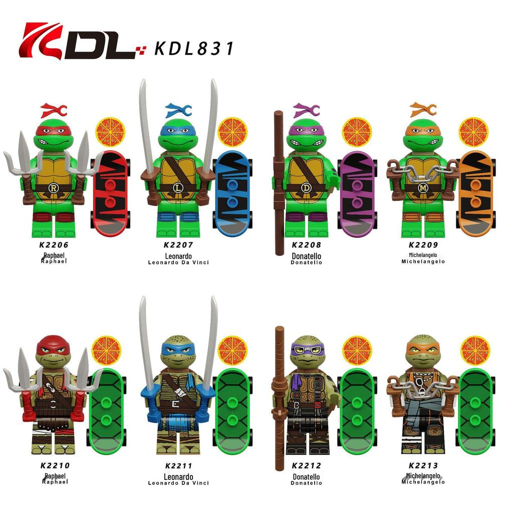 KDL831 KDL817 Teenage Mutant Ninja Turtles Minifigure Building Block Toy Set