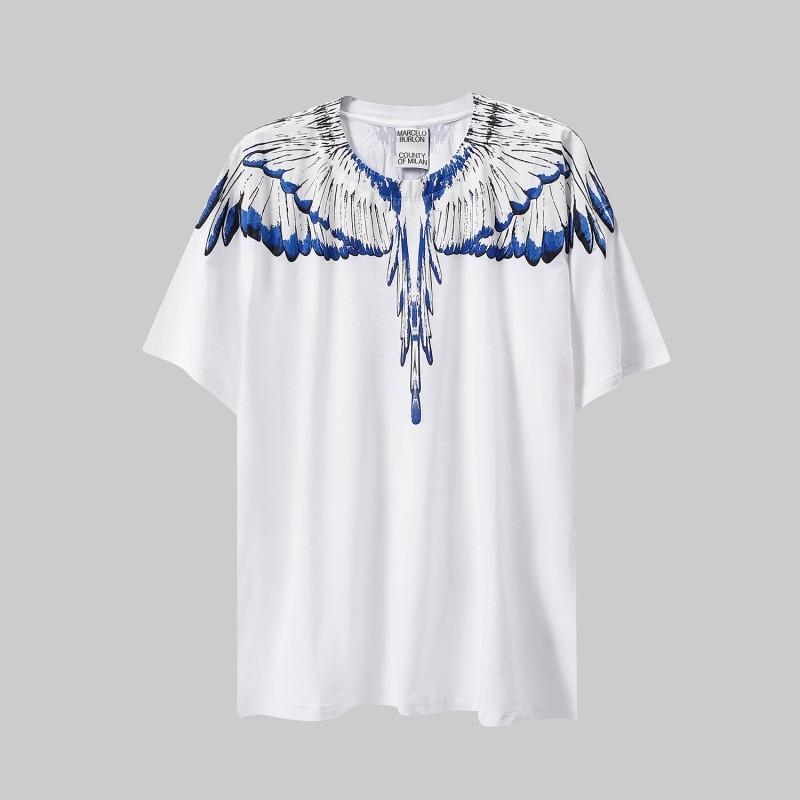 MB Gradient Wings T Shirt Men Women Loose Casual Short Sleeve Tee
