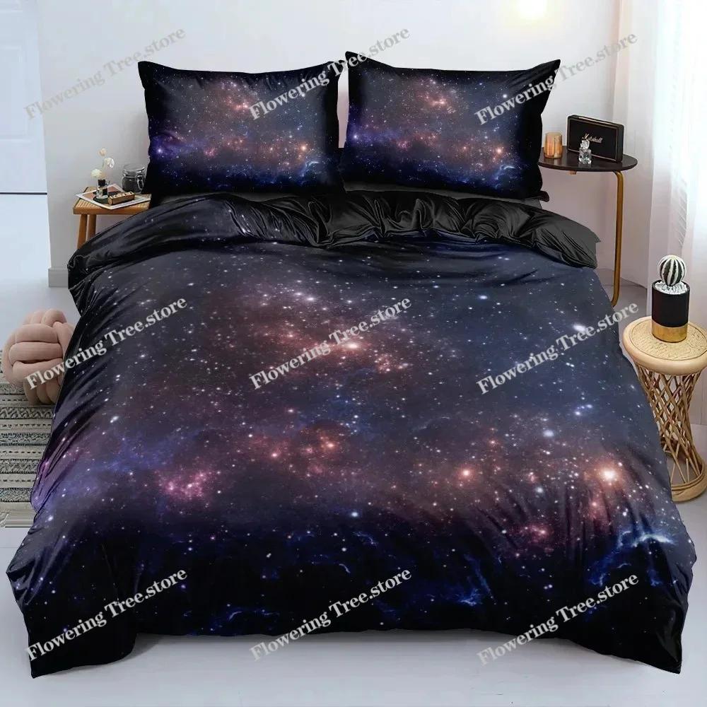 Комплект постельного белья Luxury Galaxy Dark Blue Twin Full Queen King Size, комплект постельного белья Shining Stars Starry Sky для детей и взрослых