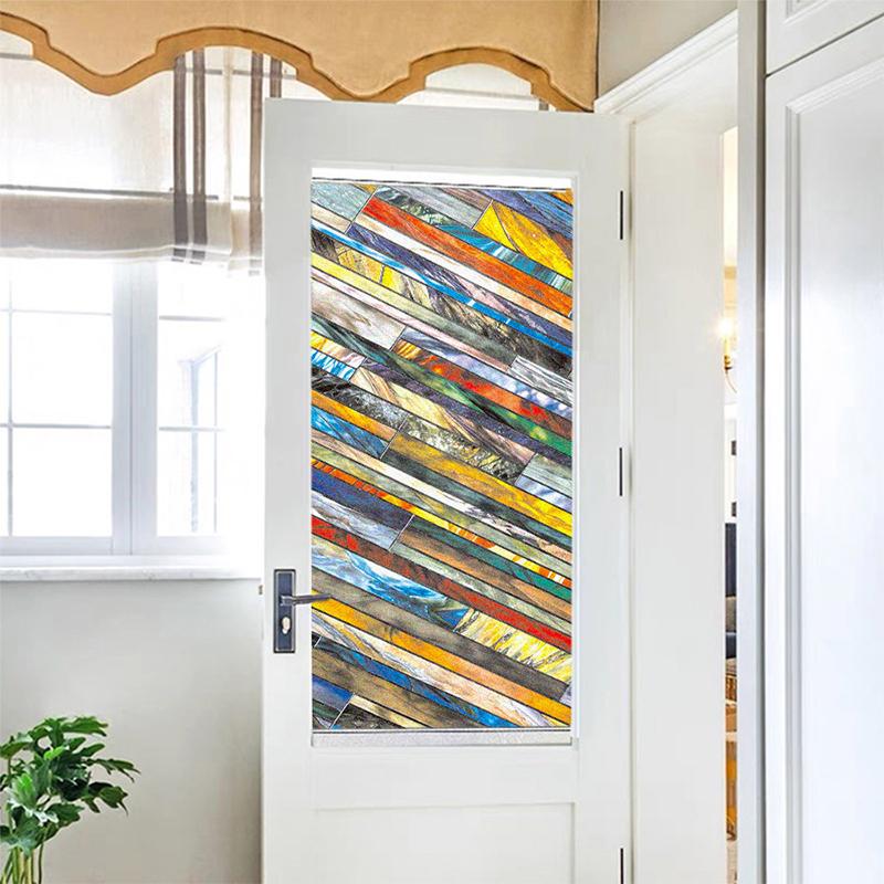 Sunflower Electrostatic Glass Sticker Colorful Flowers and Birds Film