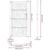 VidaXL Garden Gate Steel Weatherproof Design Traces, Fence Gate, Outdoor Gate, Metal Gate, 4100988