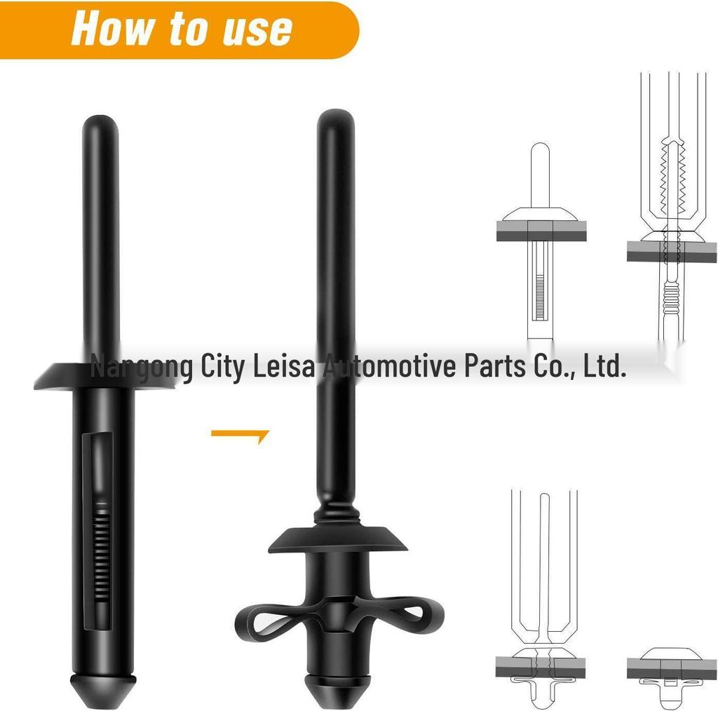 60 шт. нейлоновых заклепок с бородками для моделей Jeep Chrysler 68039280AA 6030441